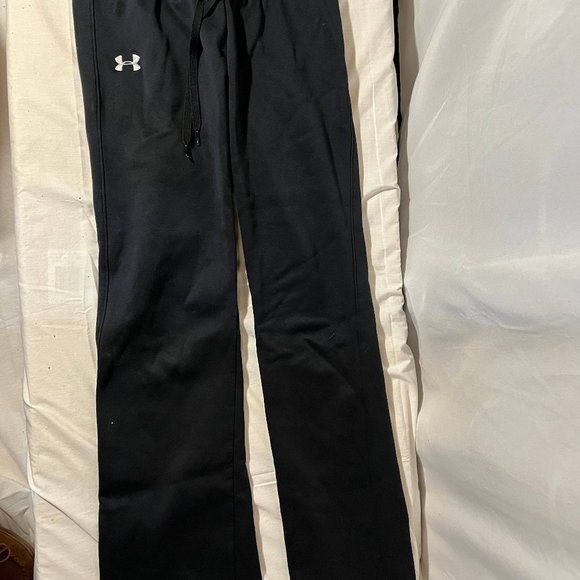 Under armour Storm Sweatpants Womens XS Black Logo Semi Fitted Drawstring - Picture 1 of 5